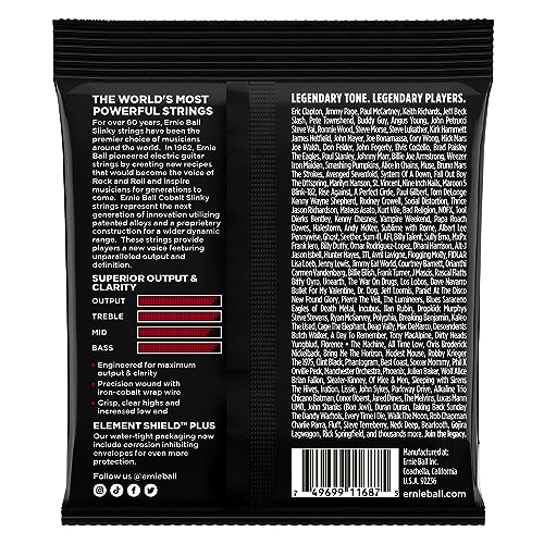 Ernie Ball Burly Slinky Cobalt Electric Guitar Strings 11-52 Gauge